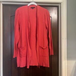 Love Ellie Women's Coral Open Front Cardigan